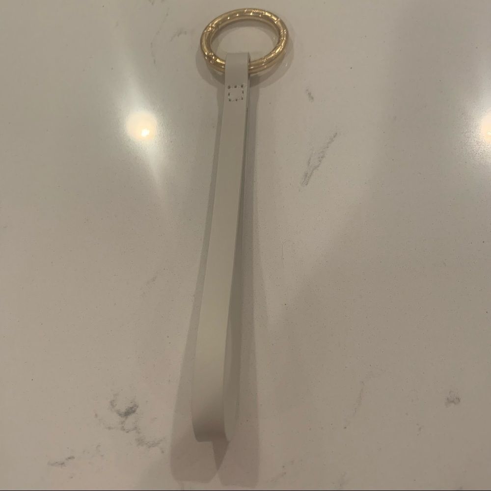 India Hicks Wristlet Ring/Key Ring - White